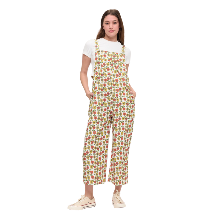 Colorful Sunflower Field Overalls