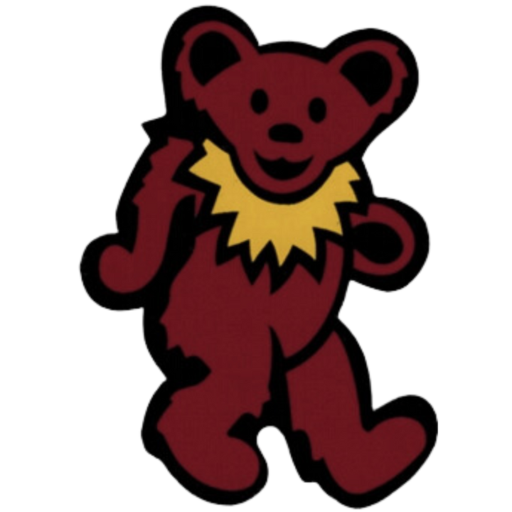 Bear with Necklace Sticker - Multiple Colors (3in)