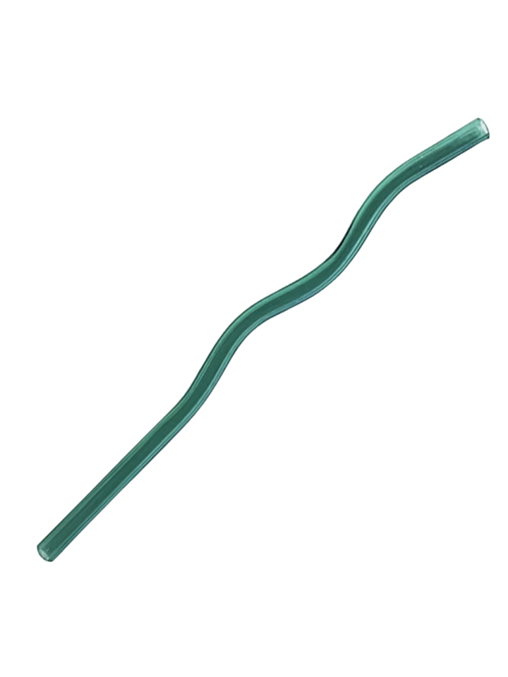 Reusable Wavy Glass Straw