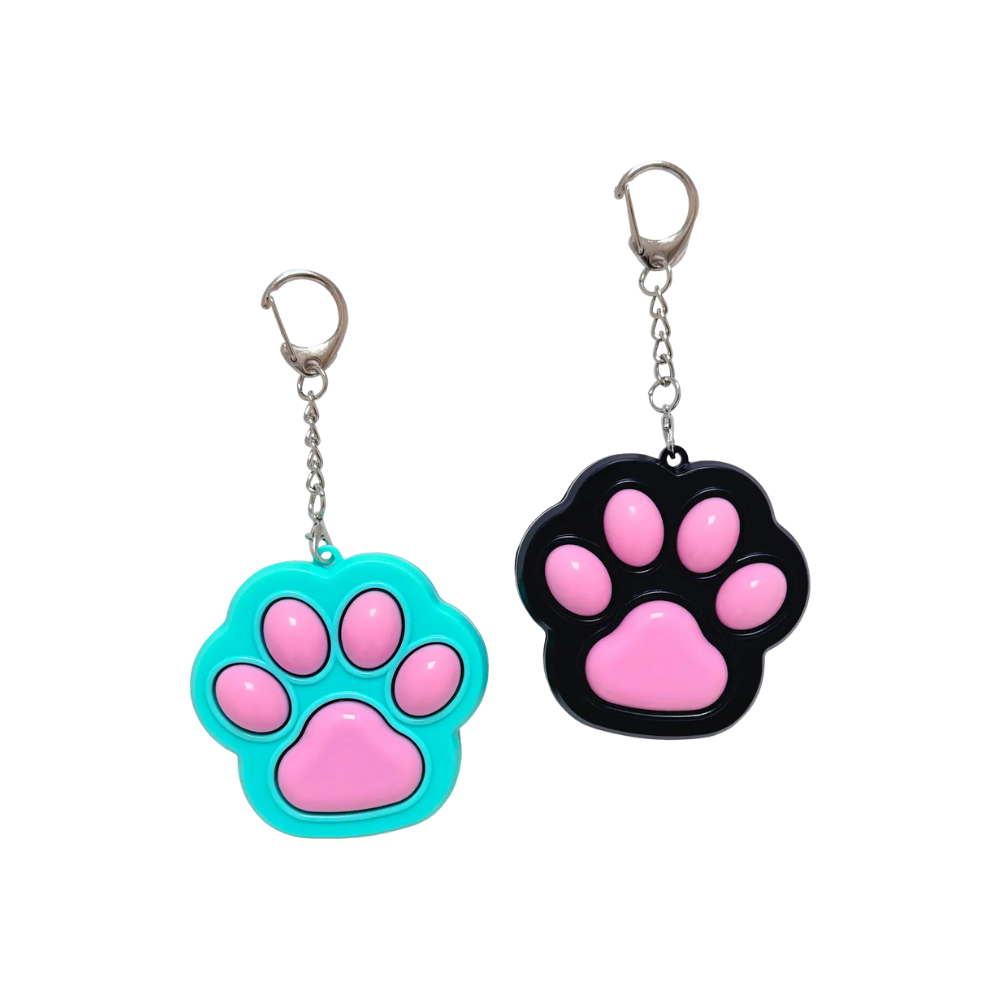 Paw Print Clickers Keychain