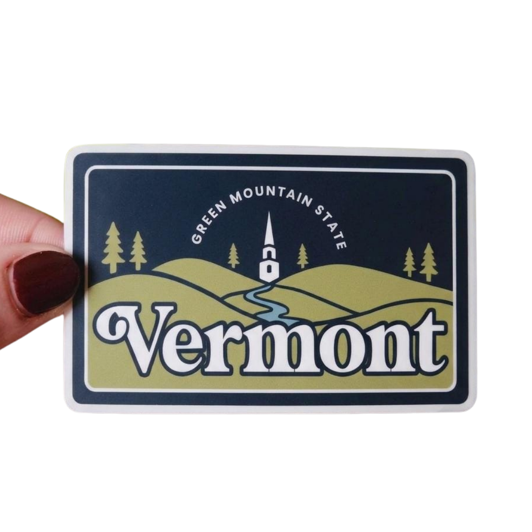 Vermont Green Mountain Landscape Sticker
