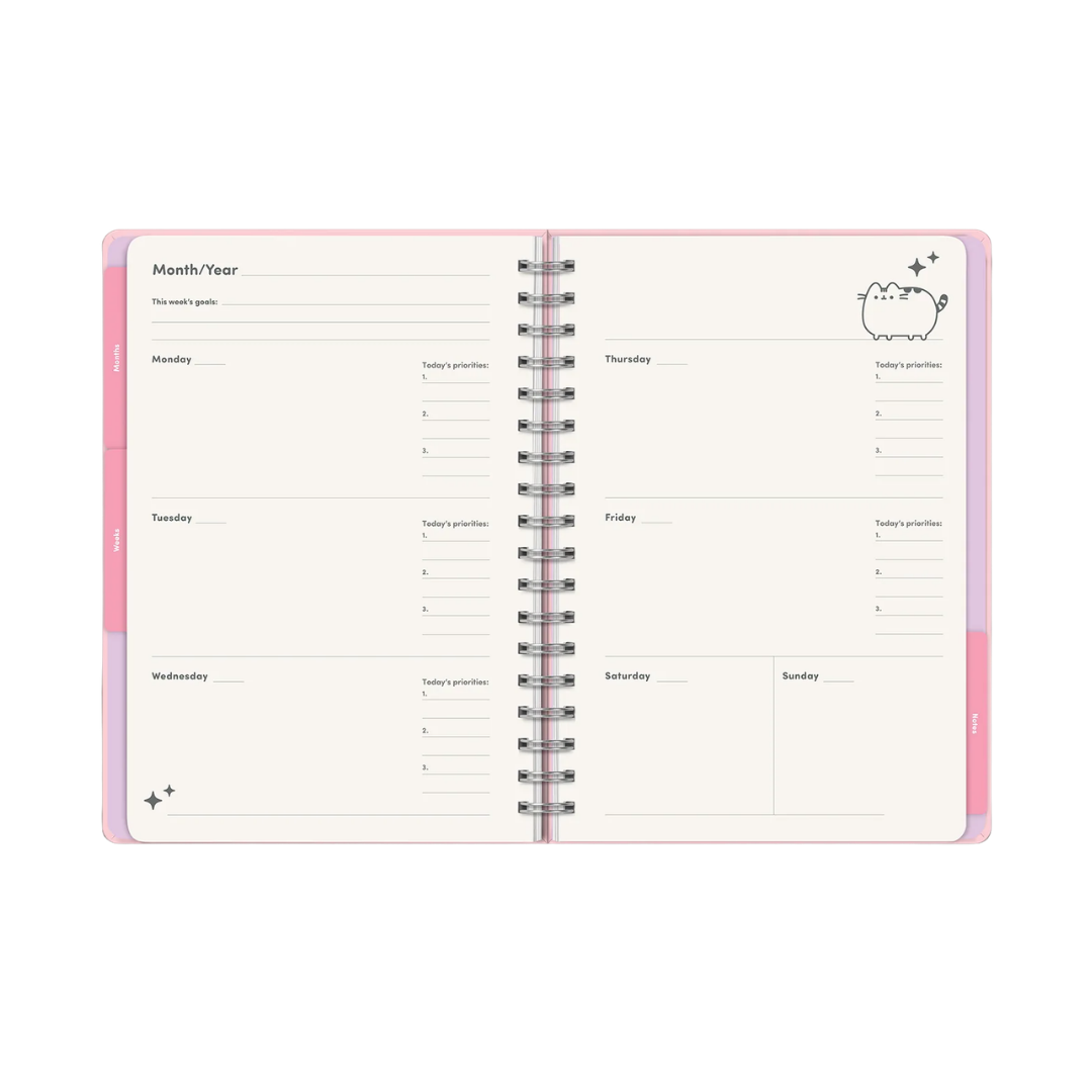 Pusheen Sparkles Undated Tri-Tab Planner