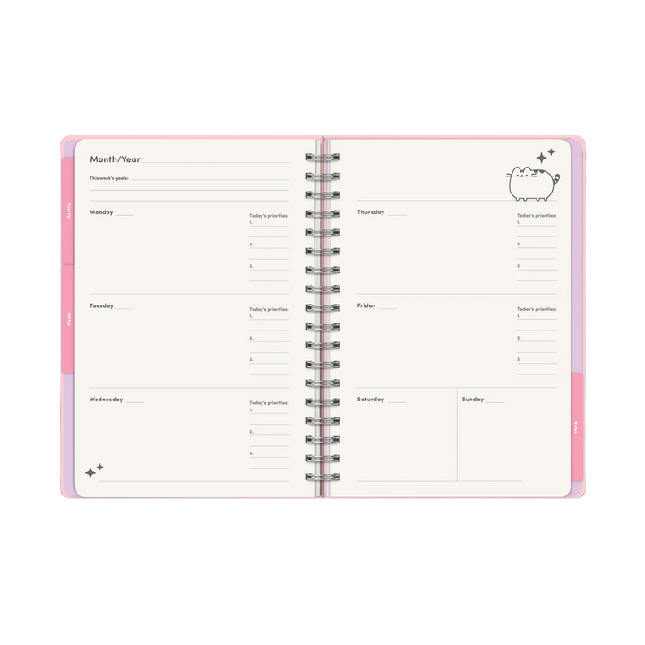 Pusheen Sparkles Undated Tri-Tab Planner