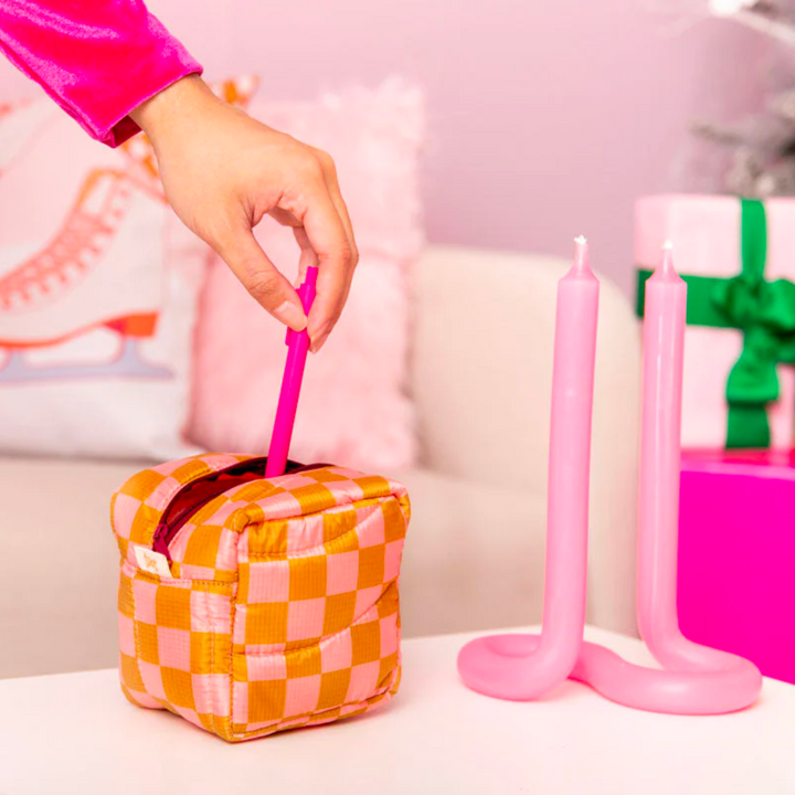 Checkered Puffy Mod Pouch