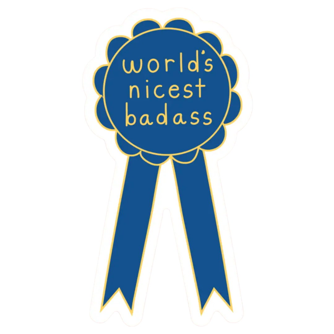 World's Nicest Badass Sticker