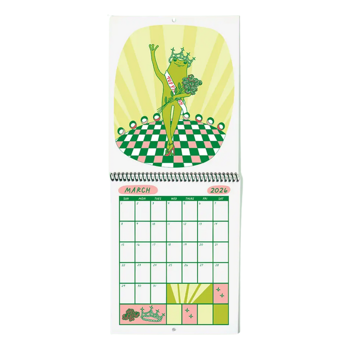 Froggy of the Month 2026 Calendar