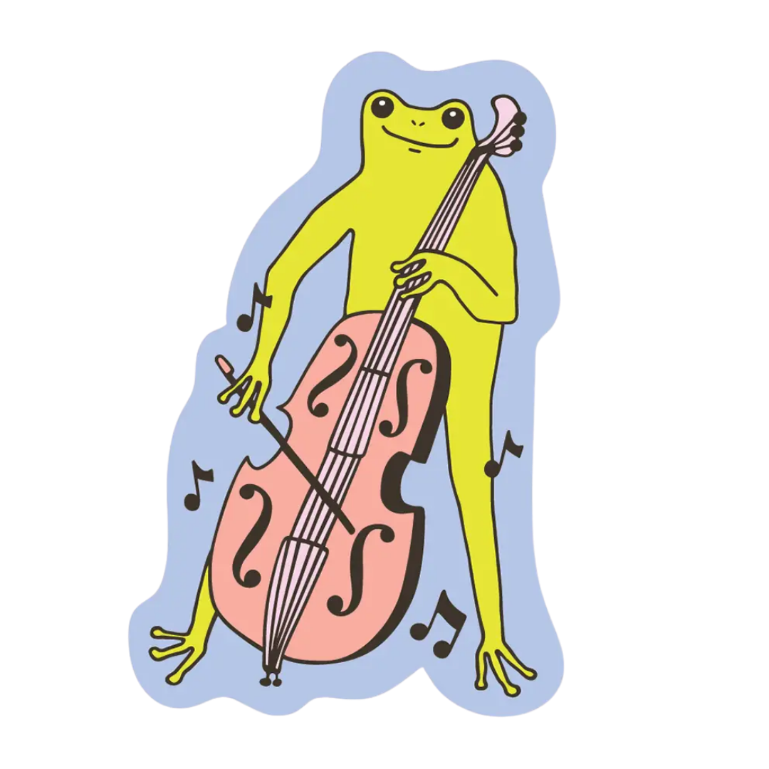 Musical Frog Sticker