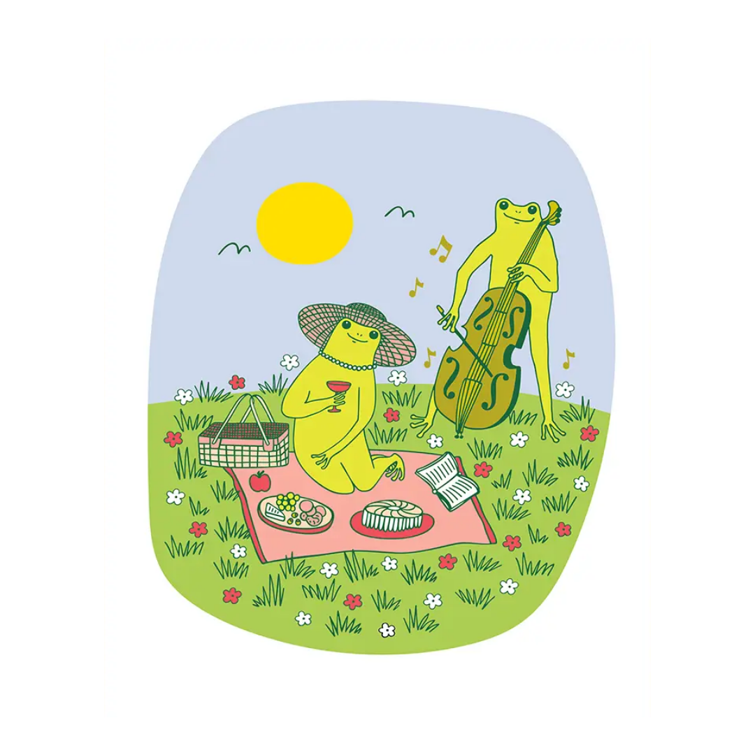 Picnic Froggy Print (8" X 10")