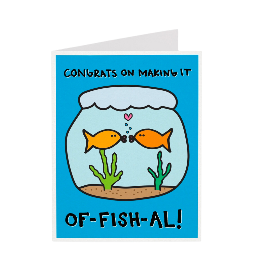 Congrats On Making It Of-Fish-Al! Engagement & Wedding Card