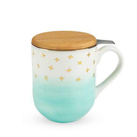 Casey Green Ceramic Tea Mug & Infuser