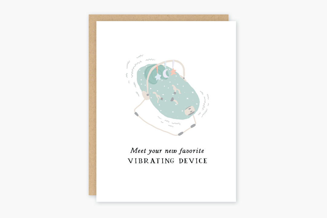 Vibrating Device New Baby Card