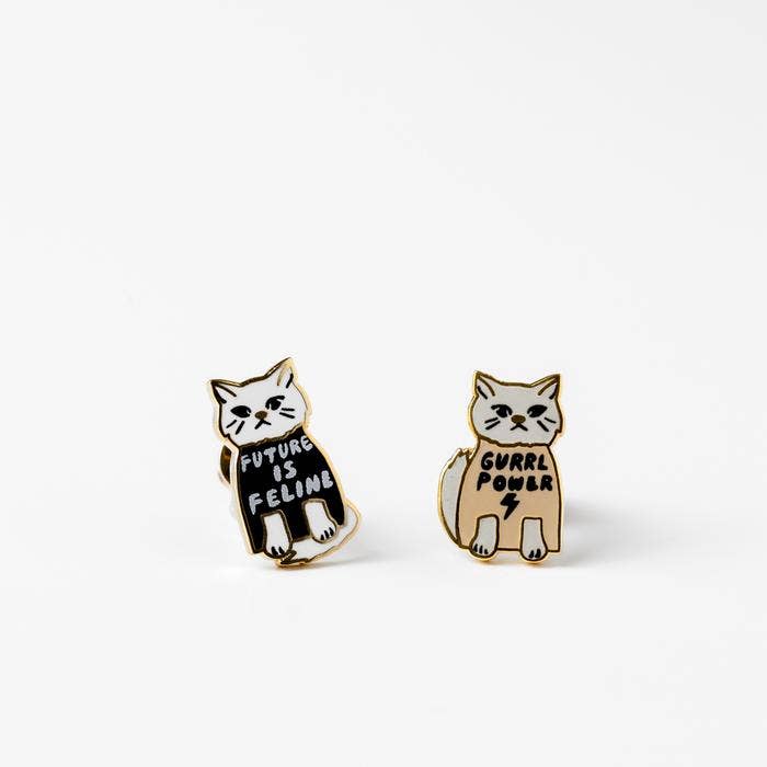 Gurrrl Power Cat Earrings