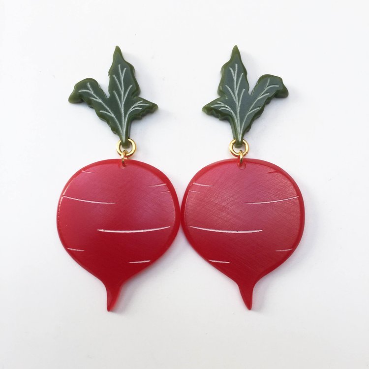 Beet Earrings - Large