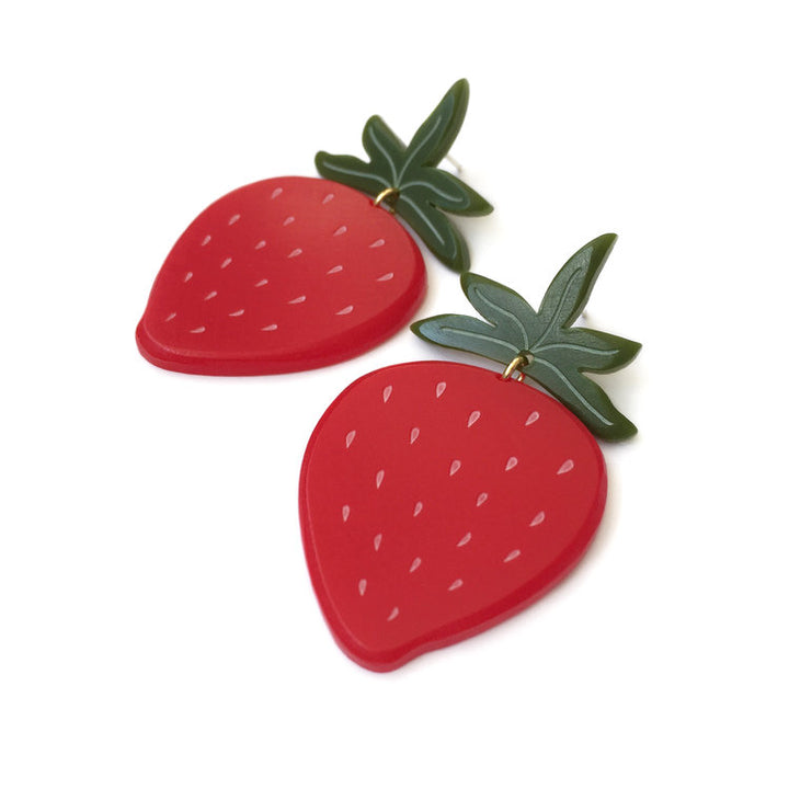 Strawberry Earrings - Large