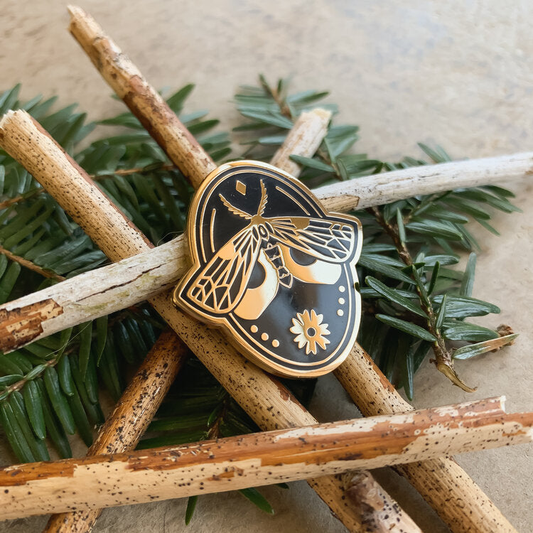 Moth Enamel Pin