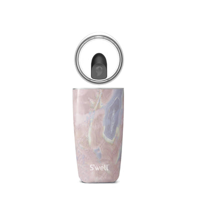 Stainless Steel Tumbler with Lid - Geode Rose