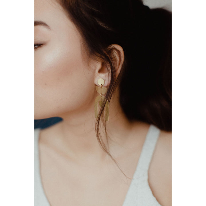 Brass Earrings No. 8