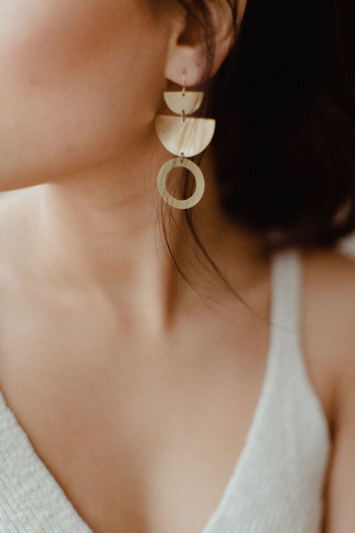 Brass Earrings No. 23