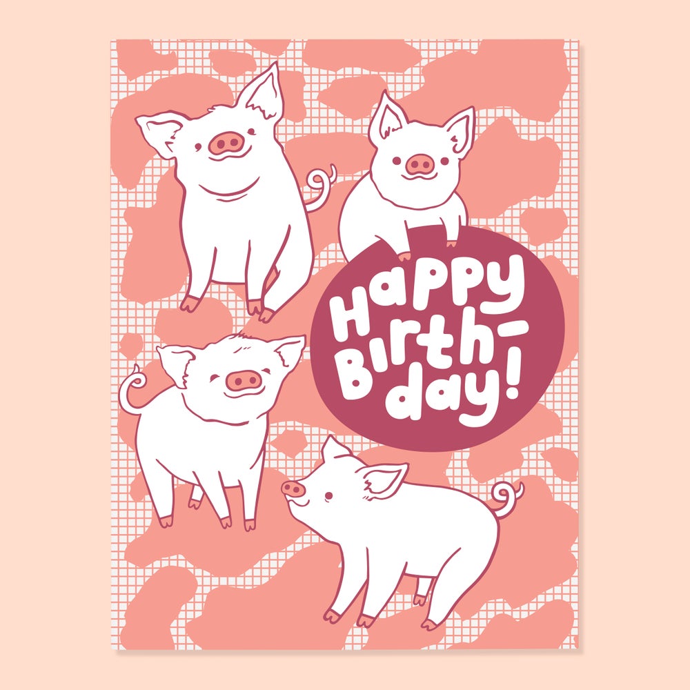 Piggy Birthday Card