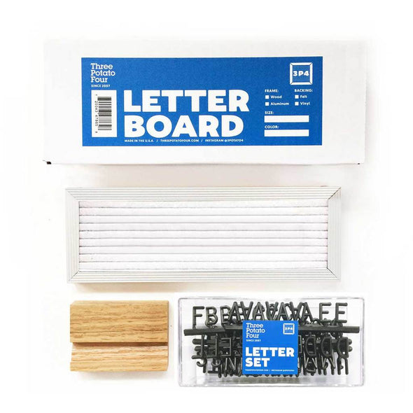10 x 3.5  Letter Board - White