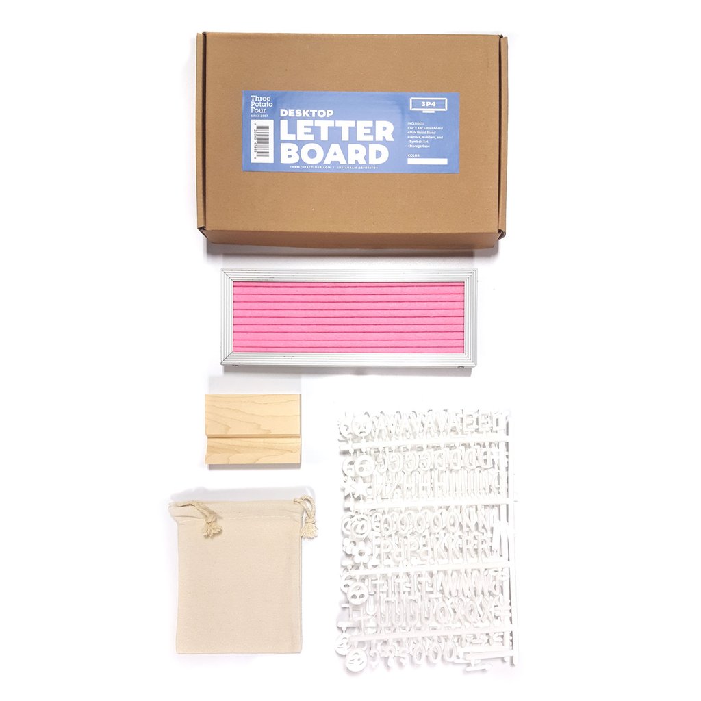 10 x 3.5  Letter Board - Pink