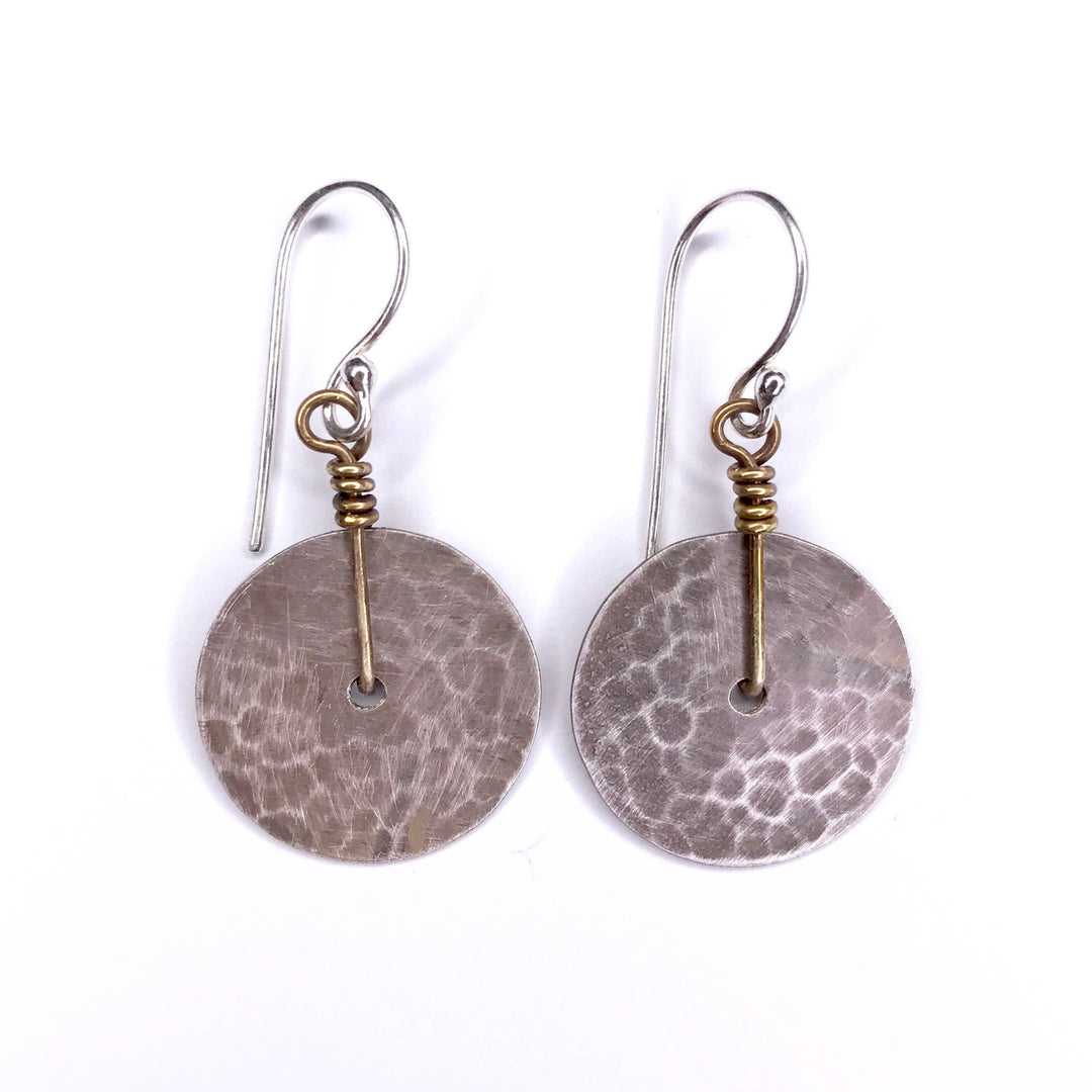 Silver Disc Earrings - Extra Small