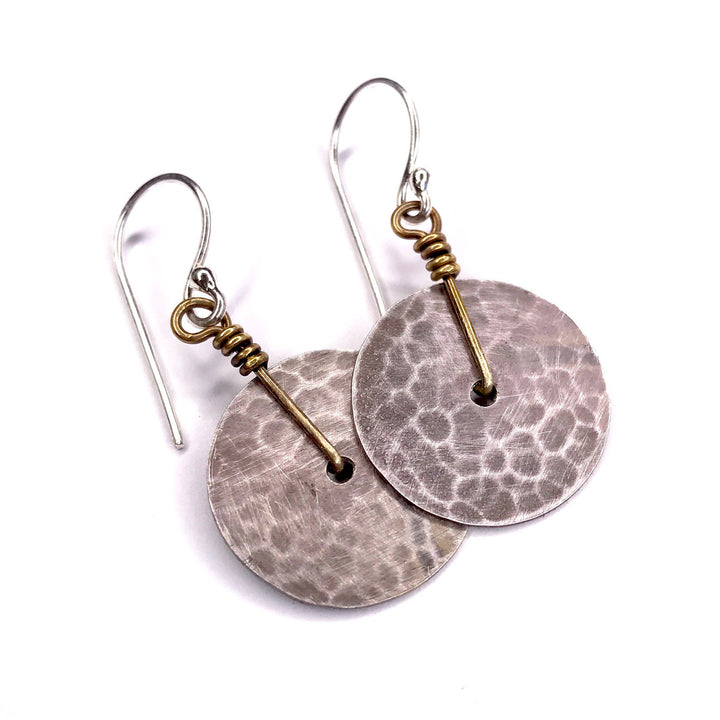 Silver Disc Earrings - Extra Small