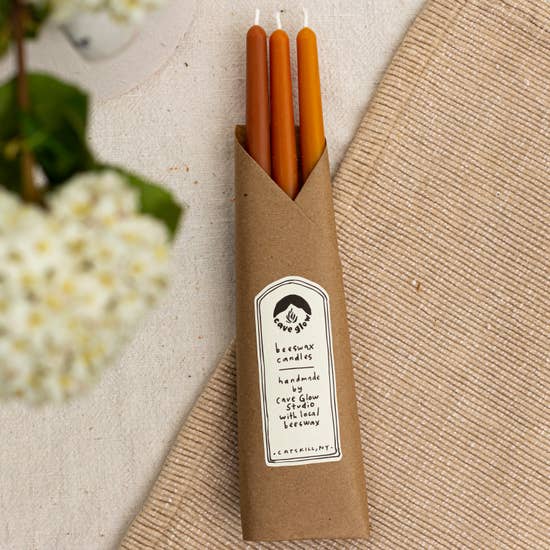 Beeswax Taper Candles - Set of 3
