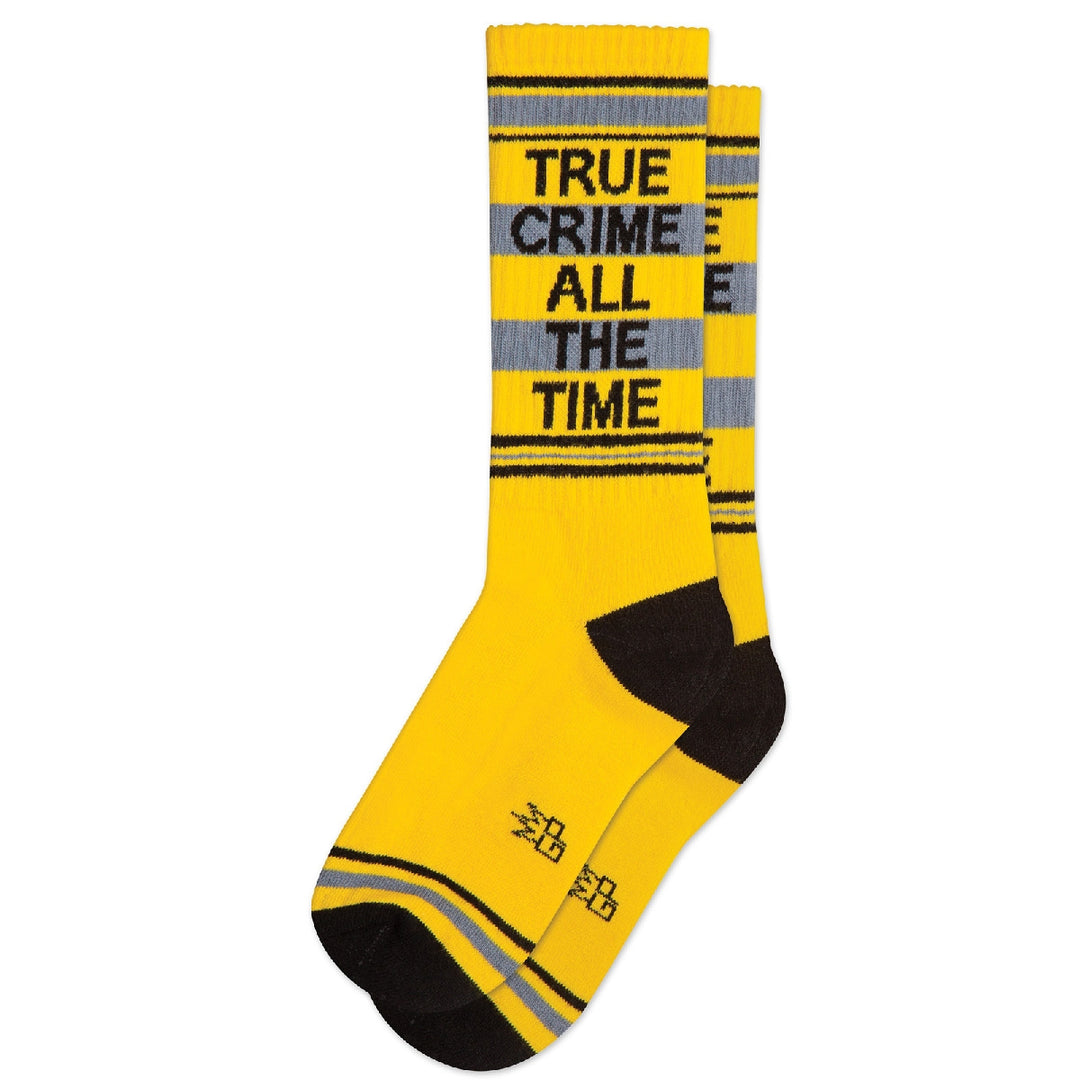 True Crime All the Time Ribbed Gym Socks