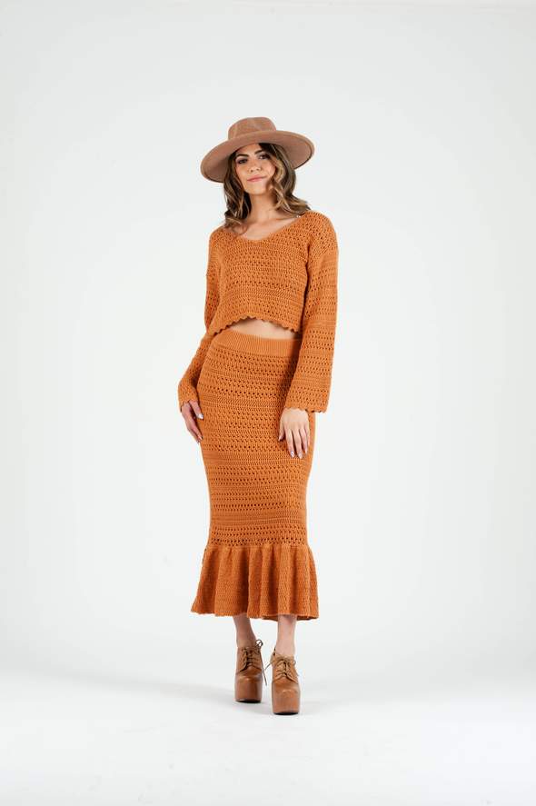 Charlene Mermaid Sweater Midi Skirt
