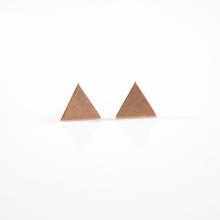 Copper Triangle Studs