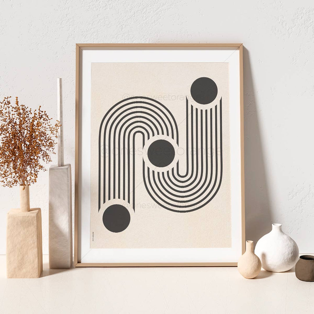 Mid Century Line Art Print