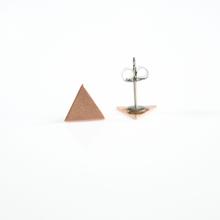 Copper Triangle Studs