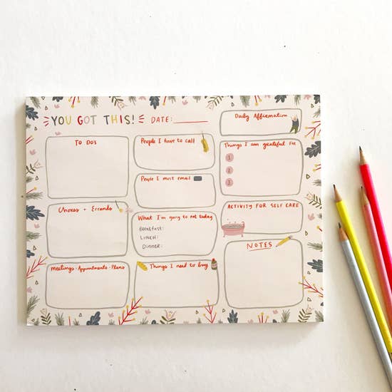 Balanced Day Planner Notepad