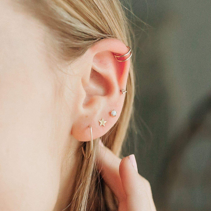 Tiny Opal Stud Earrings