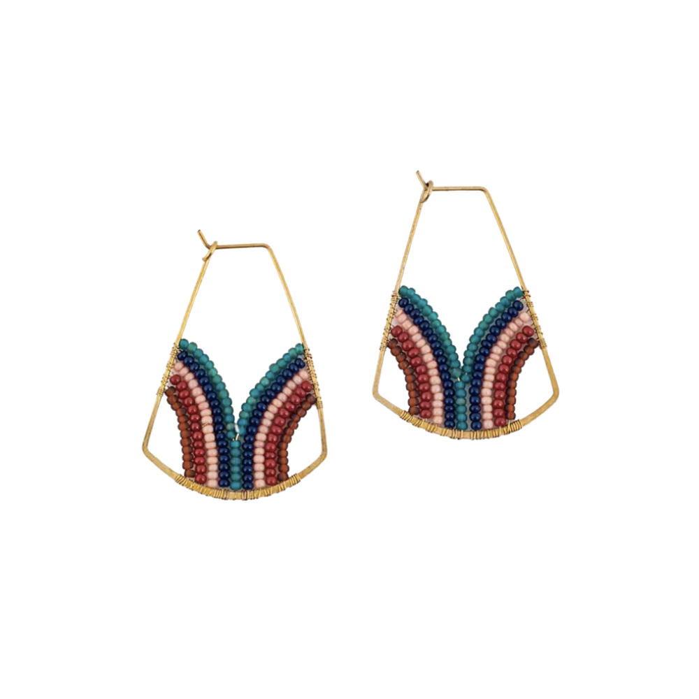 Wellspring Beaded Hoop Earrings