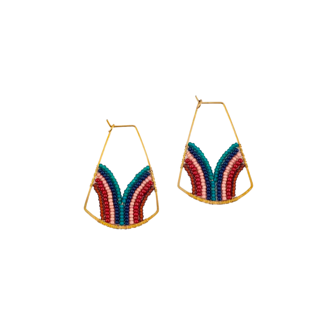 Wellspring Beaded Hoop Earrings