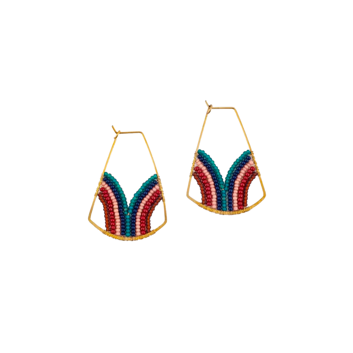 Wellspring Beaded Hoop Earrings