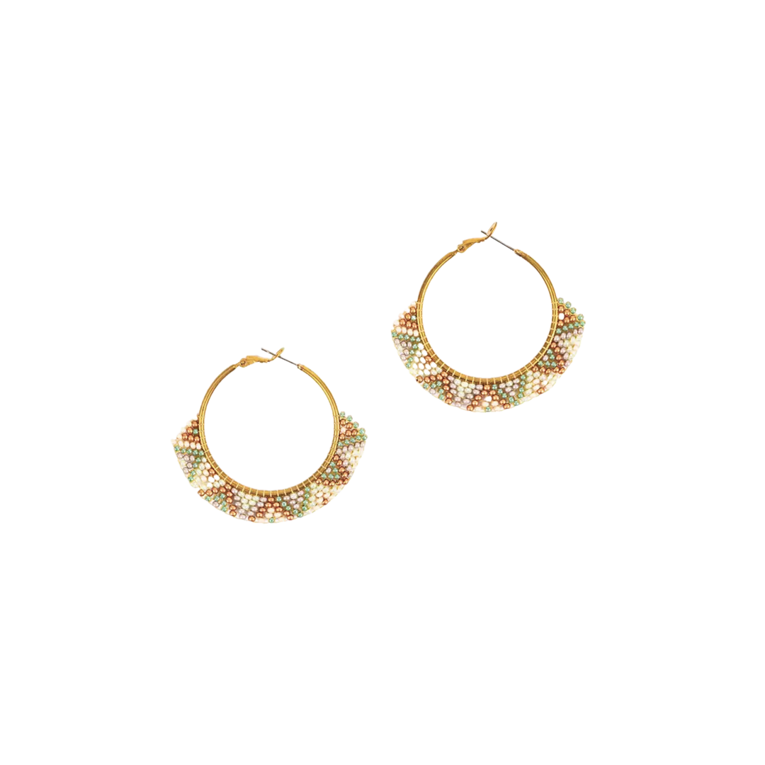 Large Zig Zag Hoop Earrings