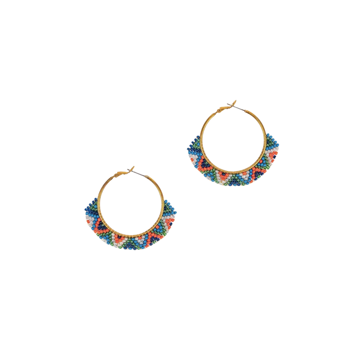 Large Zig Zag Hoop Earrings