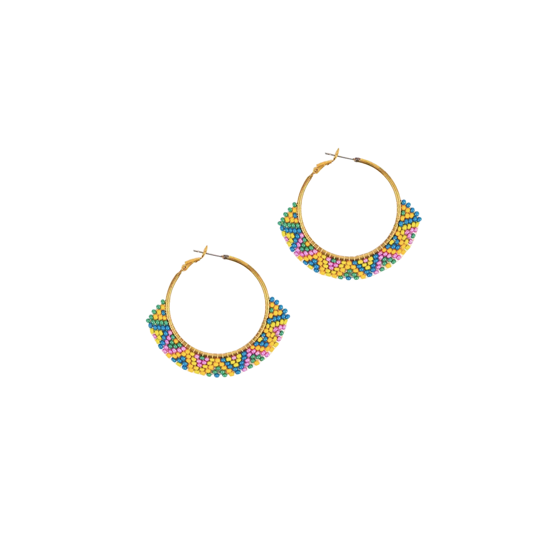 Large Zig Zag Hoop Earrings