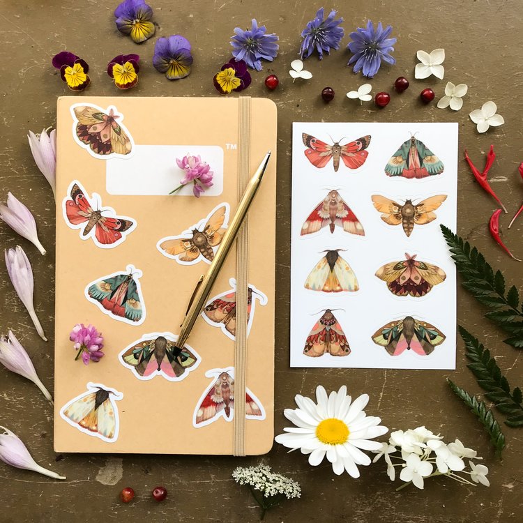 Collector: The Moths Sticker Set