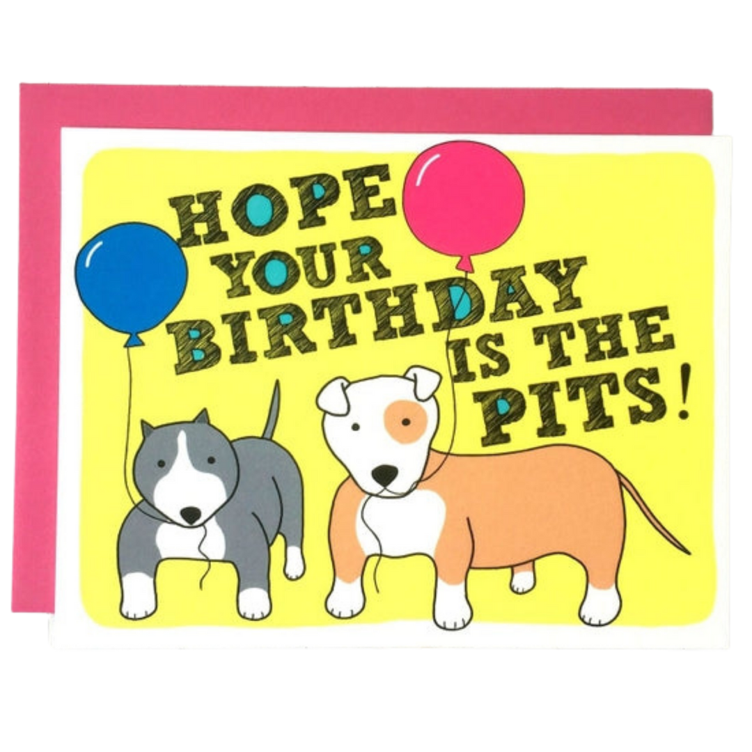 Pit Bulls Birthday Card