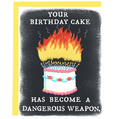 Cake Danger Birthday Card