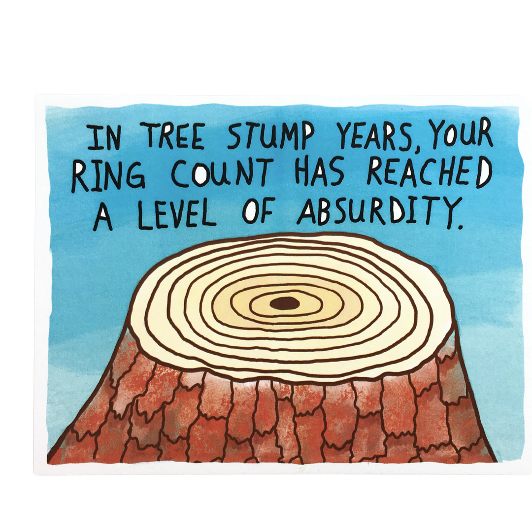 Tree Stump Birthday Card