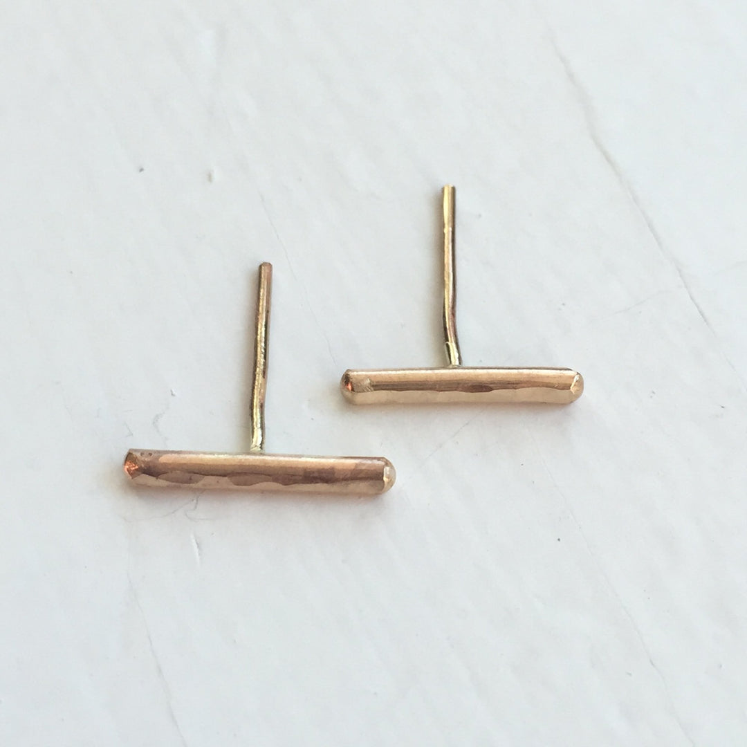 Small Bar Stud Earrings