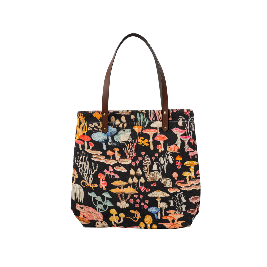 Mushroom Magic in Black Tote