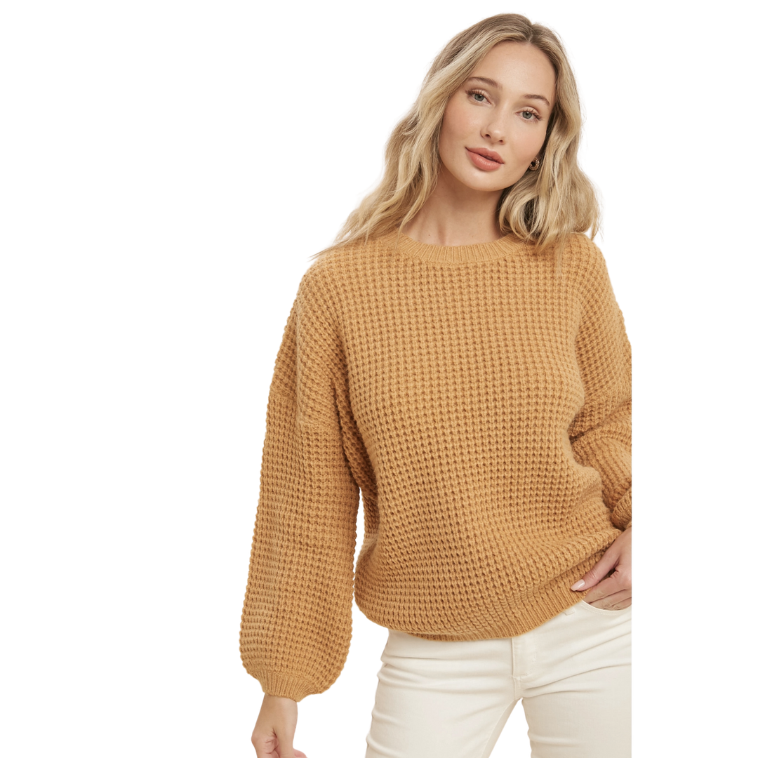 Waffle Sweater Pullover