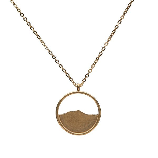 Camel's Hump Silhouette Necklace - Brass - Small