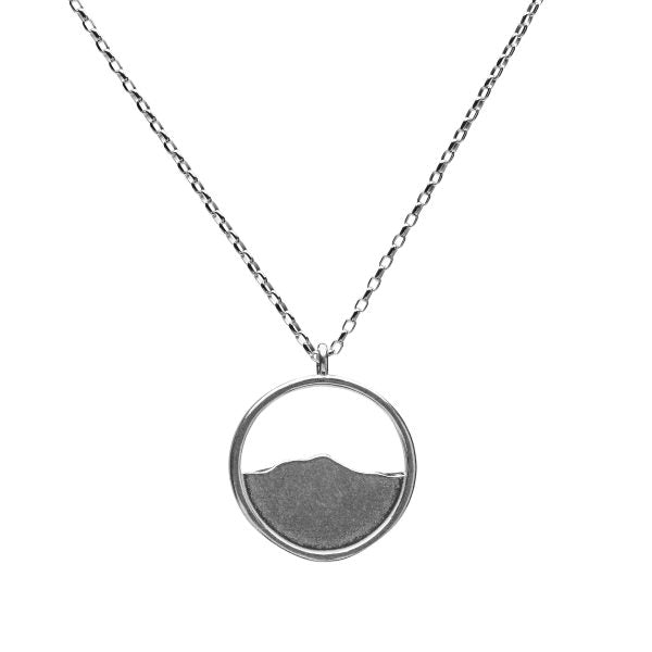 Camel's Hump Silhouette Necklace - Silver - Small